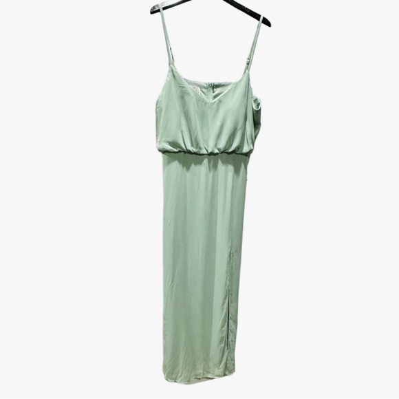 Birdy Grey GWENNIE DRESS CHIFFON SAGE XXL NEW NWT BRIDESMAID WEDDING Slit - Picture 3 of 6